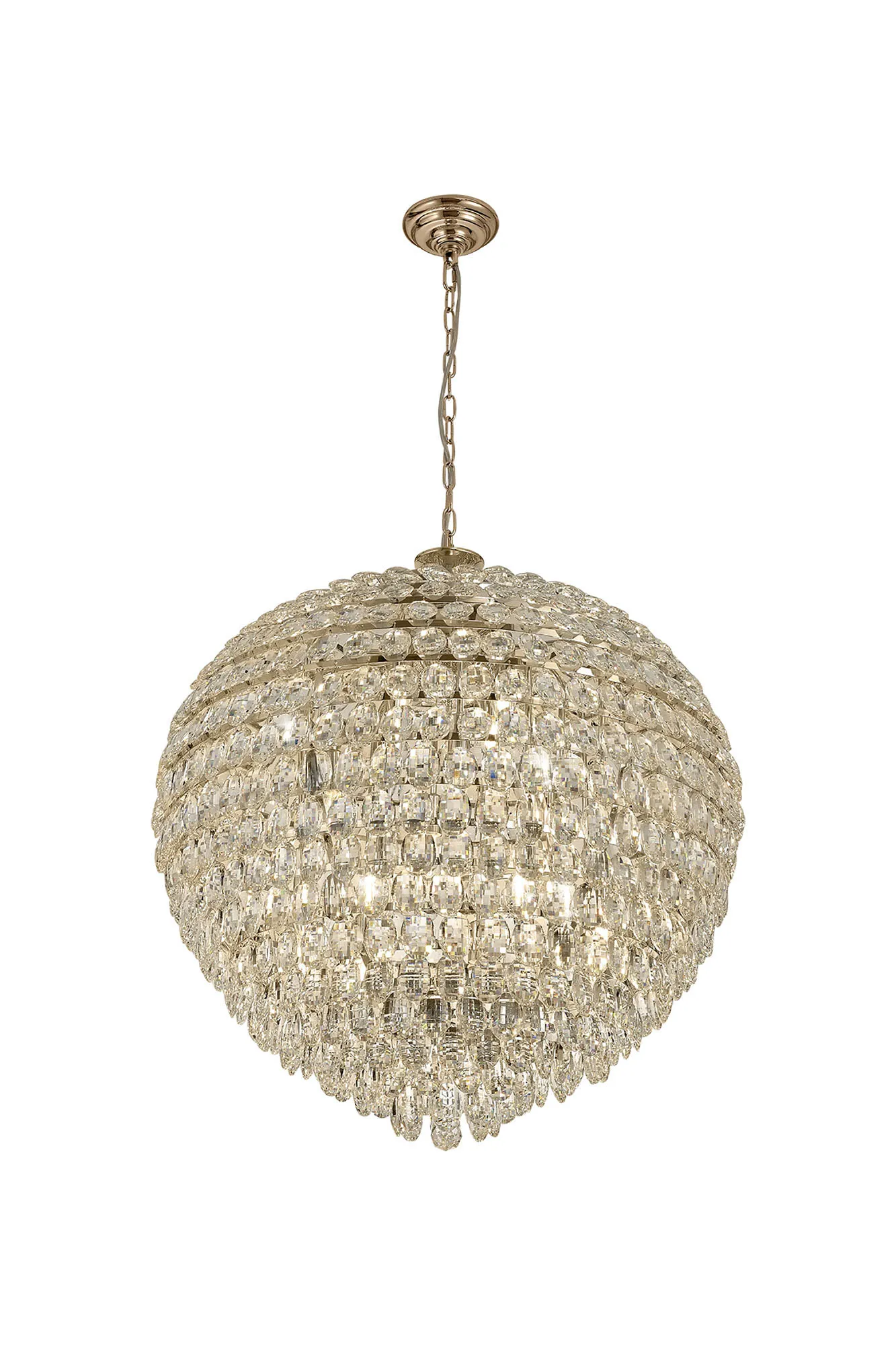 Coniston Pendant 16 Light (46kg) French Gold IL32811  Diyas Coniston French Gold